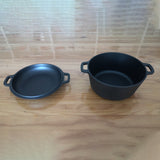 Dual-purpose cast iron pot