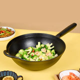 JOZO single-handle cast iron wok