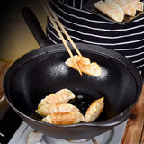 JOZO single-handle cast iron wok