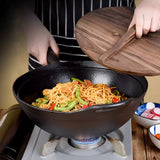 JOZO single-handle cast iron wok