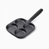 JOZO cast iron four hole frying pan