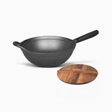 JOZO single-handle cast iron wok