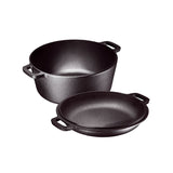 Dual-purpose cast iron pot